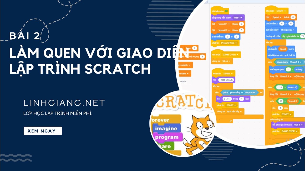 Làm quen với giao diện lập trình Scratch